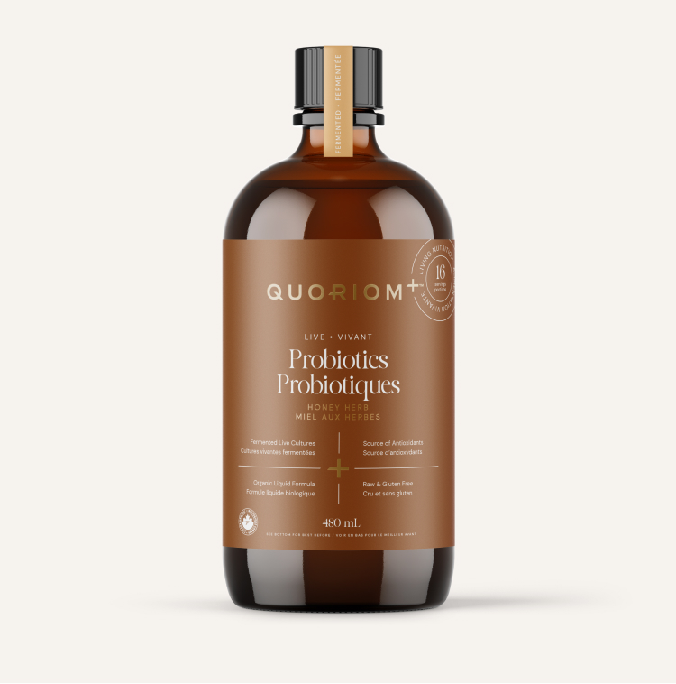 Quoriom+ Liquid Probiotic, Honey Herb 480 mL